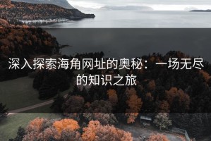 深入探索海角网址的奥秘：一场无尽的知识之旅