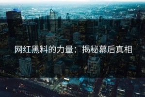 网红黑料的力量：揭秘幕后真相
