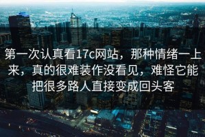 第一次认真看17c网站，那种情绪一上来，真的很难装作没看见，难怪它能把很多路人直接变成回头客