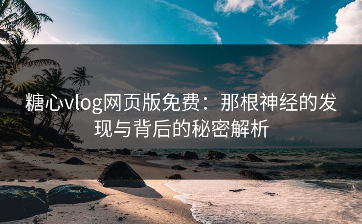 糖心vlog网页版免费:那根神经的发现与背后的秘密解析 糖心vlog网页版免费:那根神经的发现与背后的秘密解析